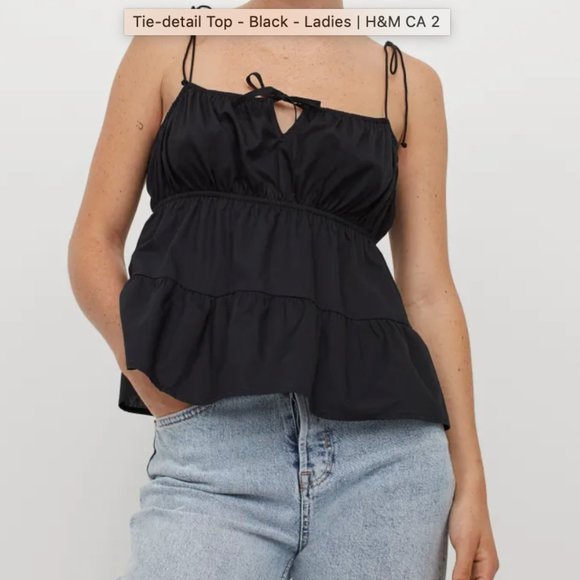 H&M Tops - Tie detail top